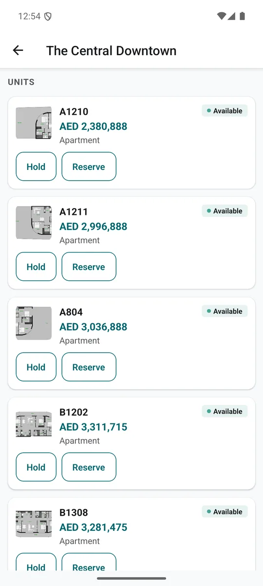 Nogbase Developer App — Mobile — Units